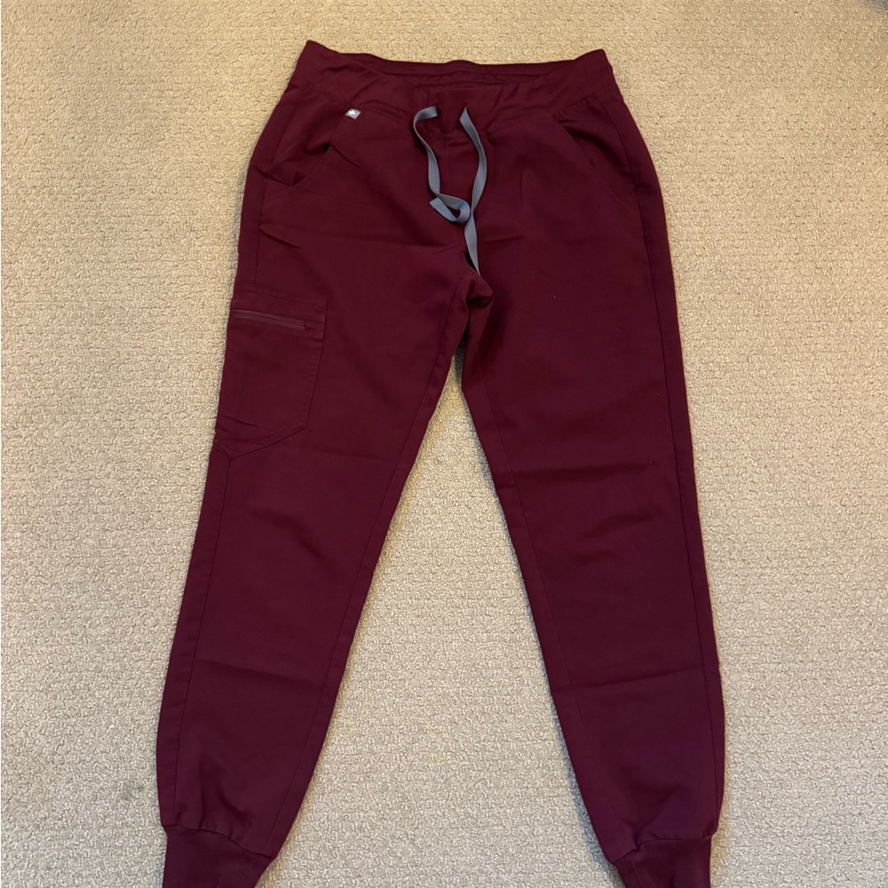 Figs Maroon Scrubs Jogger Pants